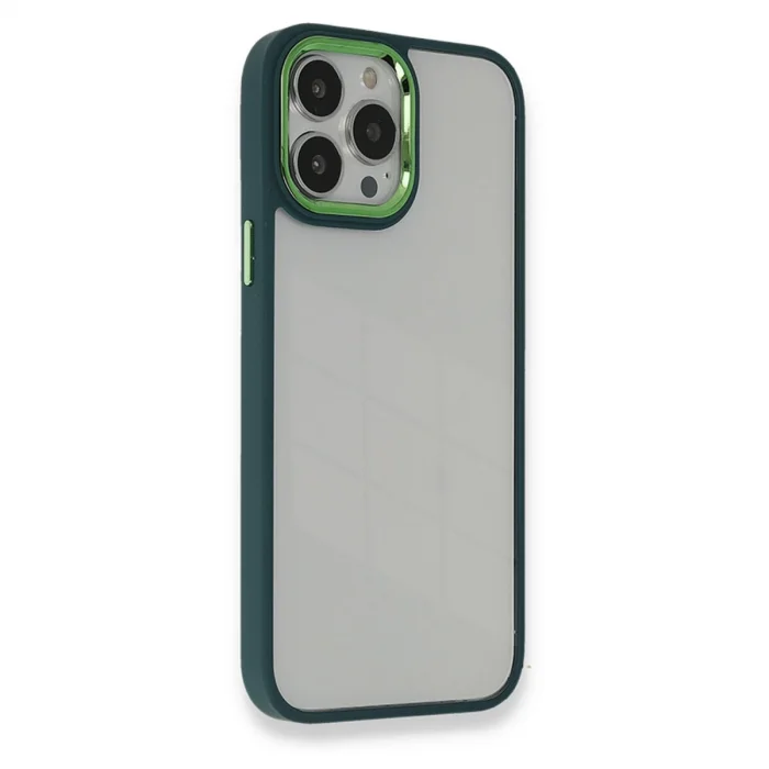 BUĞZ İphone 14 Pro Kılıf Dora Kapak - Haki Yeşil