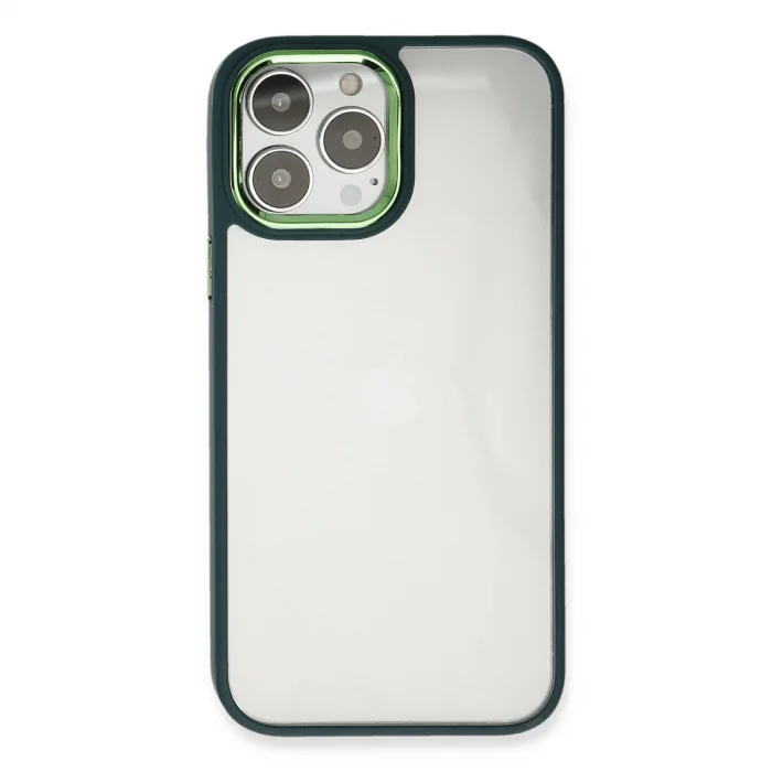 BUĞZ İphone 14 Pro Kılıf Dora Kapak - Haki Yeşil