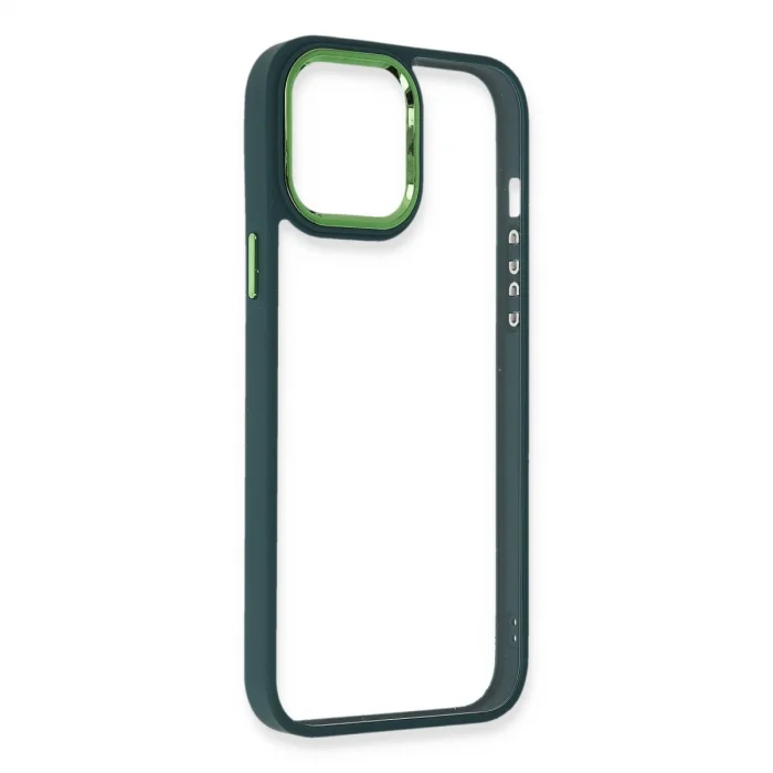 BUĞZ İphone 14 Pro Kılıf Dora Kapak - Haki Yeşil