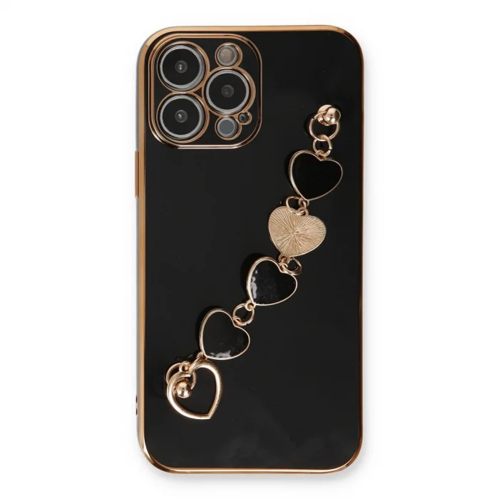 BUĞZ İphone 14 Pro Kılıf Esila Silikon - Siyah