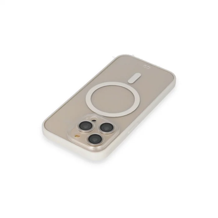 BUĞZ İphone 14 Pro Kılıf Grand Magneticsafe Kapak - Beyaz