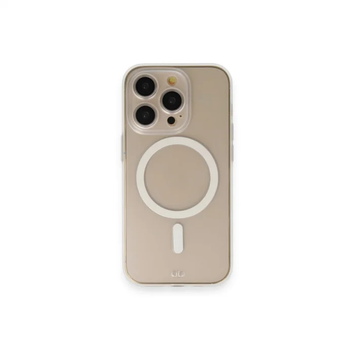 BUĞZ İphone 14 Pro Kılıf Grand Magneticsafe Kapak - Şeffaf