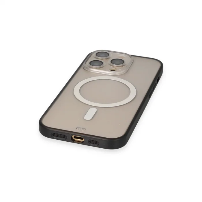 BUĞZ İphone 14 Pro Kılıf Grand Magneticsafe Kapak - Siyah
