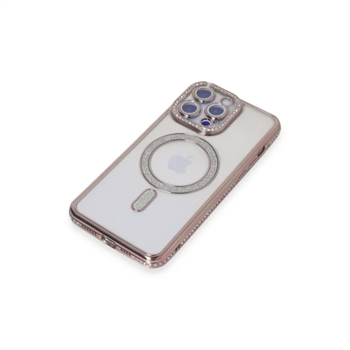 BUĞZ İphone 14 Pro Kılıf Joke Simli Magneticsafe Kılıf - Pembe