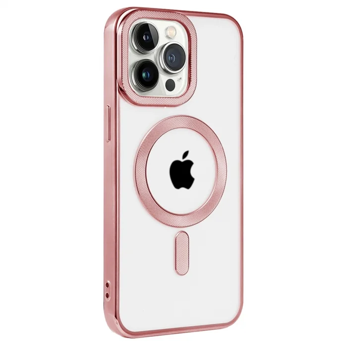 BUĞZ İphone 14 Pro Kılıf Kronos Magsafe Kapak - Rose Gold