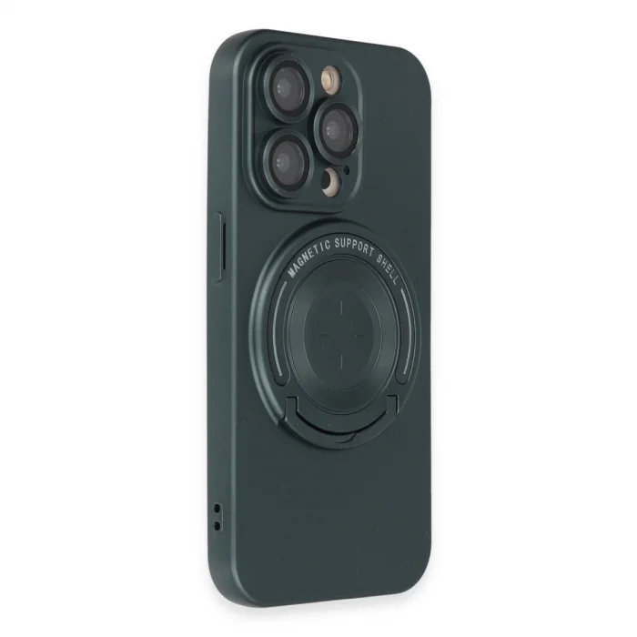 BUĞZ İphone 14 Pro Kılıf Lukka Magneticsafe Kapak - Koyu Yeşil