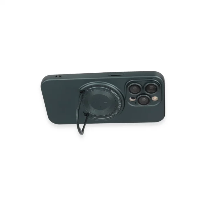 BUĞZ İphone 14 Pro Kılıf Lukka Magneticsafe Kapak - Koyu Yeşil