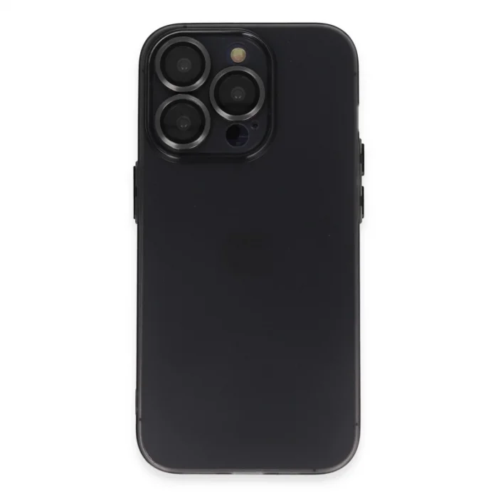BUĞZ İphone 14 Pro Kılıf Luko Lens Silikon - Siyah