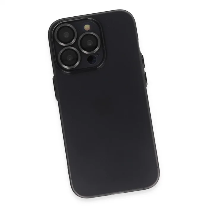 BUĞZ İphone 14 Pro Kılıf Luko Lens Silikon - Siyah