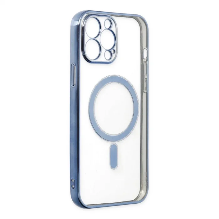 BUĞZ İphone 14 Pro Kılıf Magneticsafe Lazer Silikon - Sierra Blue