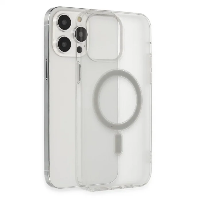 BUĞZ İphone 14 Pro Kılıf Matte Şeffaf Magneticsafe - Şeffaf