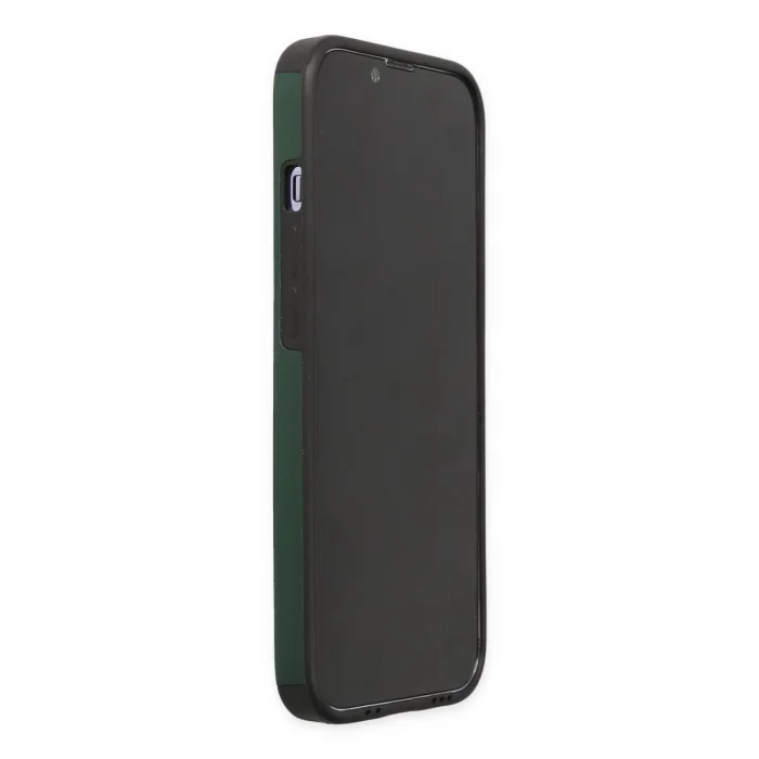 BUĞZ İphone 14 Pro Kılıf Mega Standlı Silikon - Yeşil