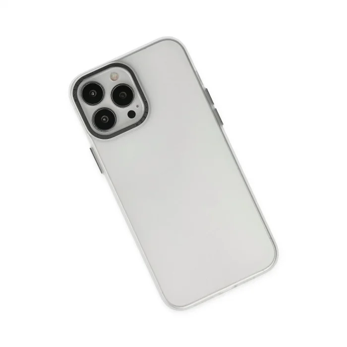 BUĞZ İphone 14 Pro Kılıf Modos Metal Kapak - Şeffaf