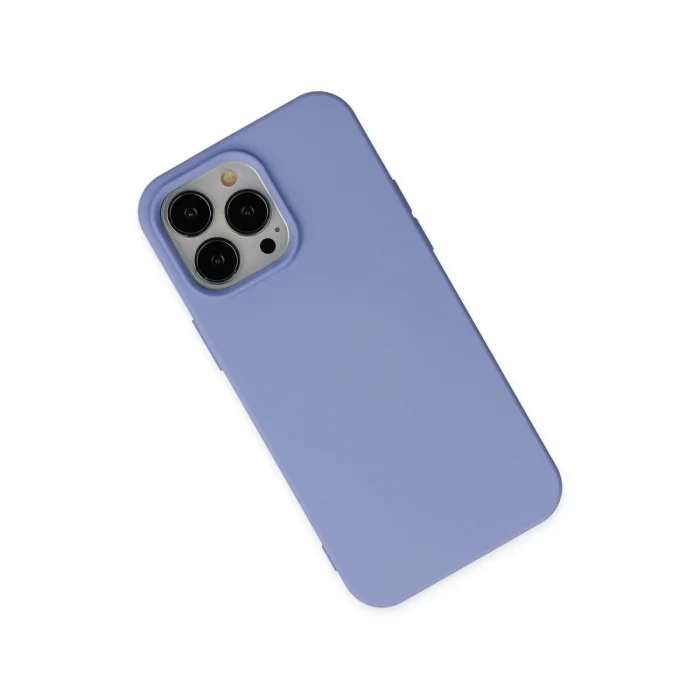 BUĞZ İphone 14 Pro Kılıf Nano İçi Kadife Silikon - Lila