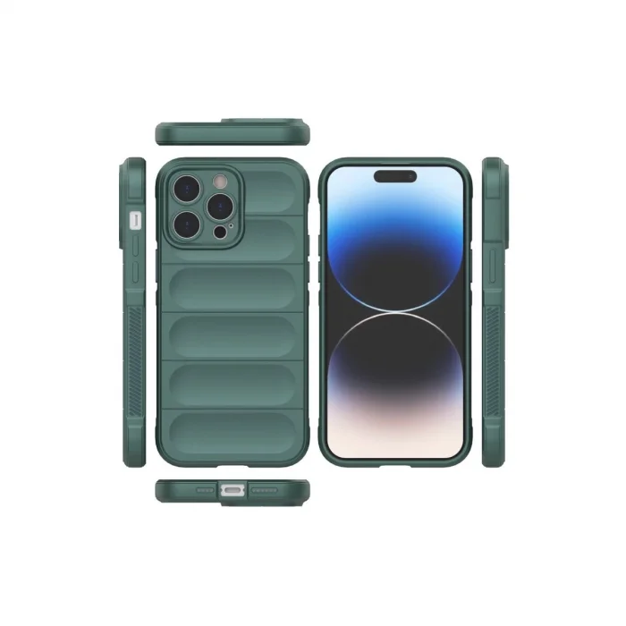 BUĞZ İphone 14 Pro Kılıf Optimum Silikon - Koyu Yeşil