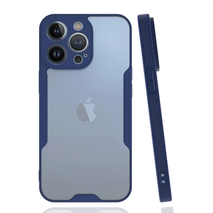 BUĞZ İphone 14 Pro Kılıf Platin Silikon - Lacivert