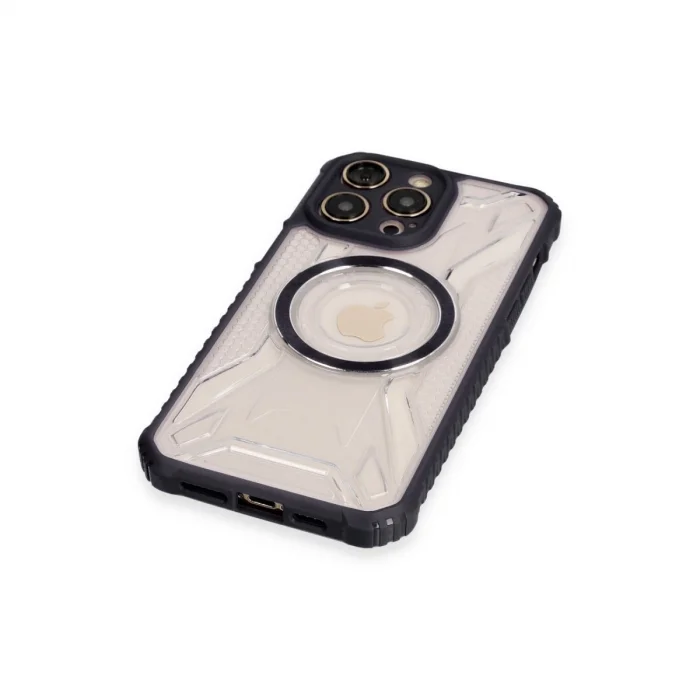 BUĞZ İphone 14 Pro Kılıf Prag Magneticsafe Kapak - Siyah