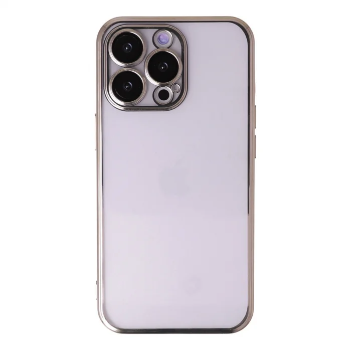 BUĞZ İphone 14 Pro Kılıf Razer Lensli Silikon - Gold