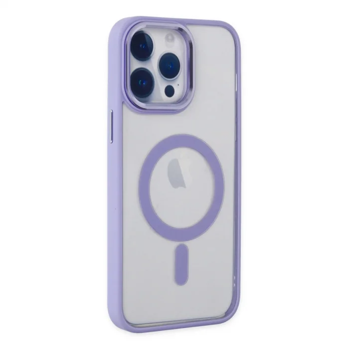 BUĞZ İphone 14 Pro Kılıf Room Magneticsafe Silikon - Lila
