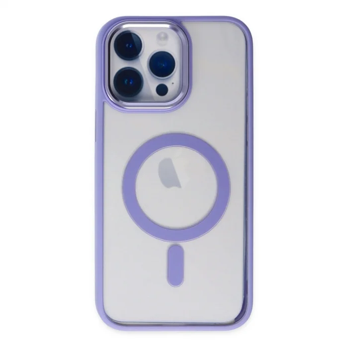 BUĞZ İphone 14 Pro Kılıf Room Magneticsafe Silikon - Lila