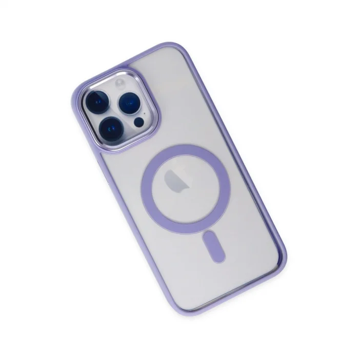 BUĞZ İphone 14 Pro Kılıf Room Magneticsafe Silikon - Lila