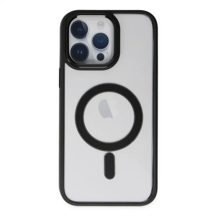 BUĞZ İphone 14 Pro Kılıf Room Magneticsafe Silikon - Siyah