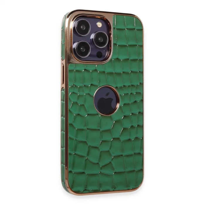 BUĞZ İphone 14 Pro Kılıf Snake Kapak - Koyu Yeşil