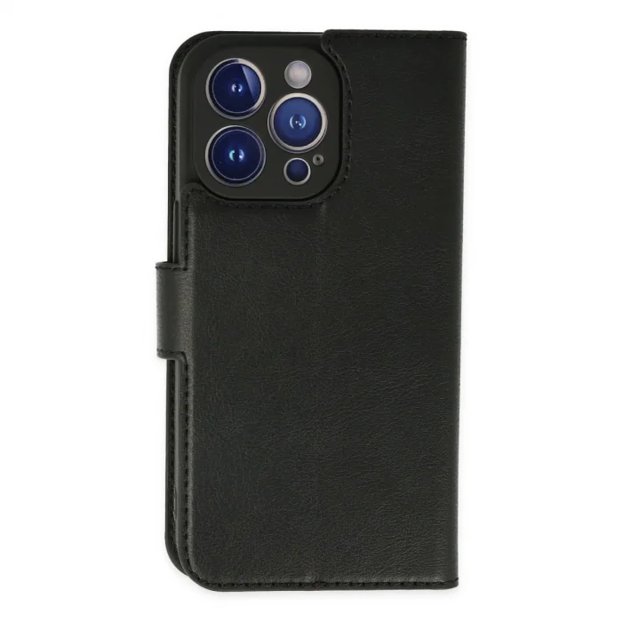 BUĞZ İphone 14 Pro Kılıf Trend S Plus Kapaklı Kılıf - Siyah