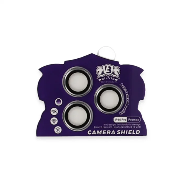 BUĞZ İphone 14 Pro Max Bilvis Titan Kamera Lens - Gümüş