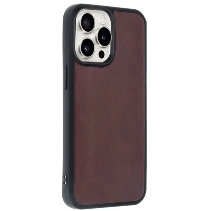 BUĞZ İphone 14 Pro Max Kılıf Aras Deri Kapak - Bordo