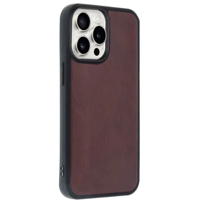 BUĞZ İphone 14 Pro Max Kılıf Aras Deri Kapak - Bordo