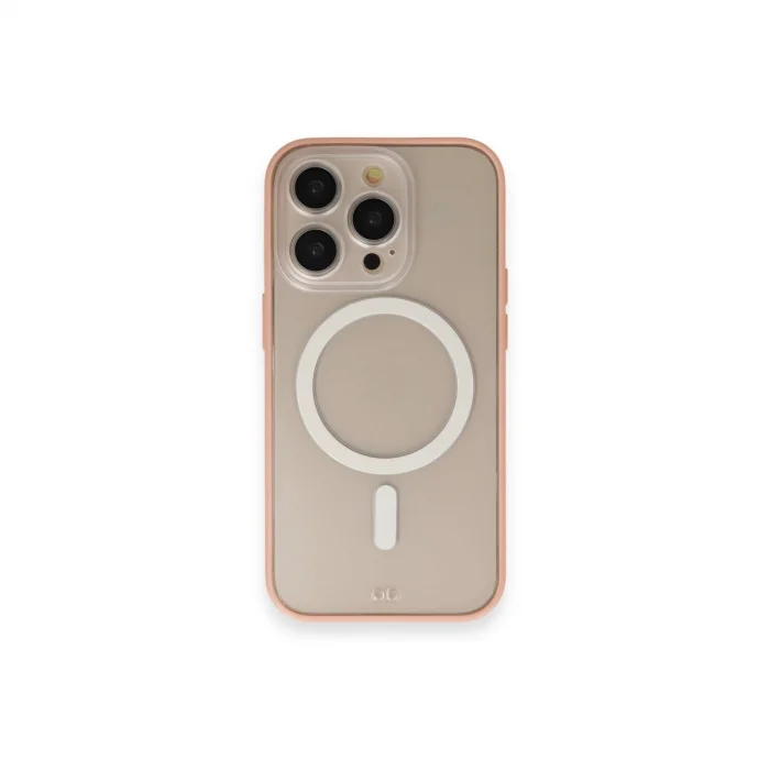 BUĞZ İphone 14 Pro Max Kılıf Grand Magneticsafe Kapak - Pembe