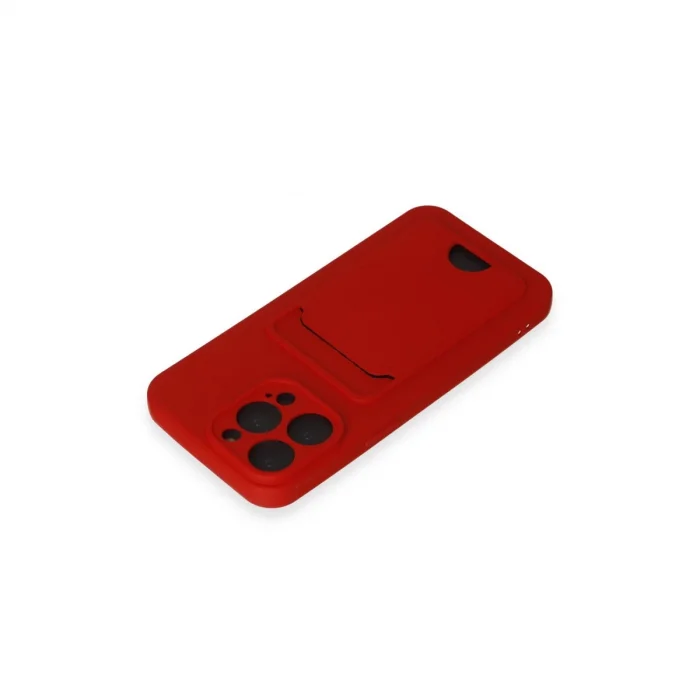 BUĞZ İphone 14 Pro Max Kılıf Kelvin Kartvizitli Silikon - Kırmızı