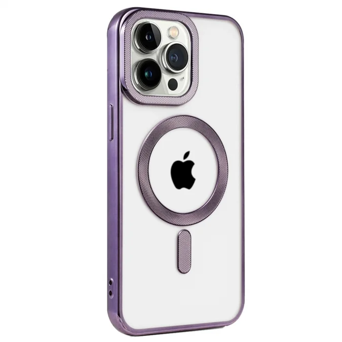 BUĞZ İphone 14 Pro Max Kılıf Kronos Magsafe Kapak - Derin Mor