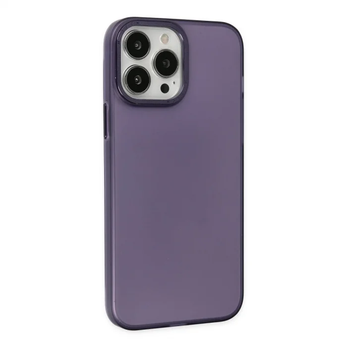 BUĞZ İphone 14 Pro Max Kılıf Modos Metal Kapak - Mor