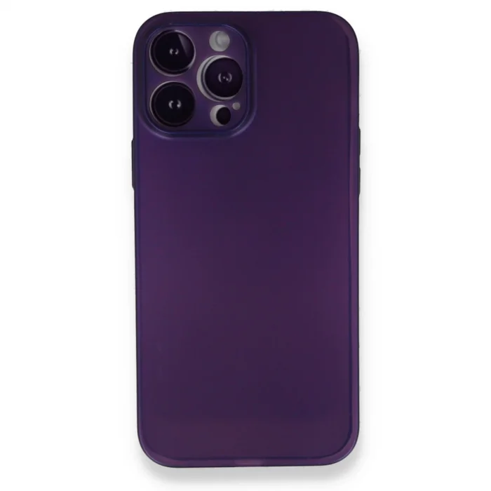 BUĞZ İphone 14 Pro Max Kılıf Pp Ultra İnce Kapak - Mor
