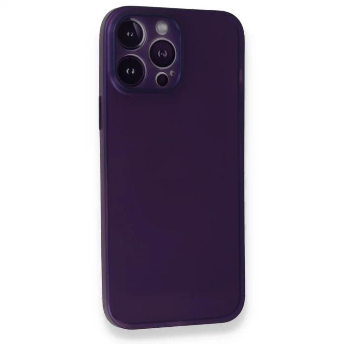 BUĞZ İphone 14 Pro Max Kılıf Pp Ultra İnce Kapak - Mor