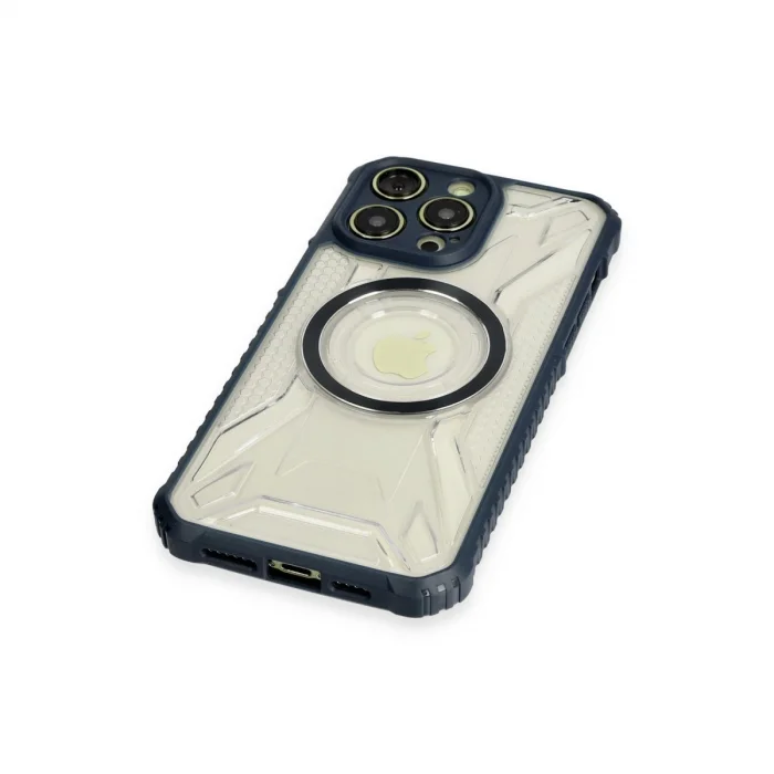 BUĞZ İphone 14 Pro Max Kılıf Prag Magneticsafe Kapak - Lacivert
