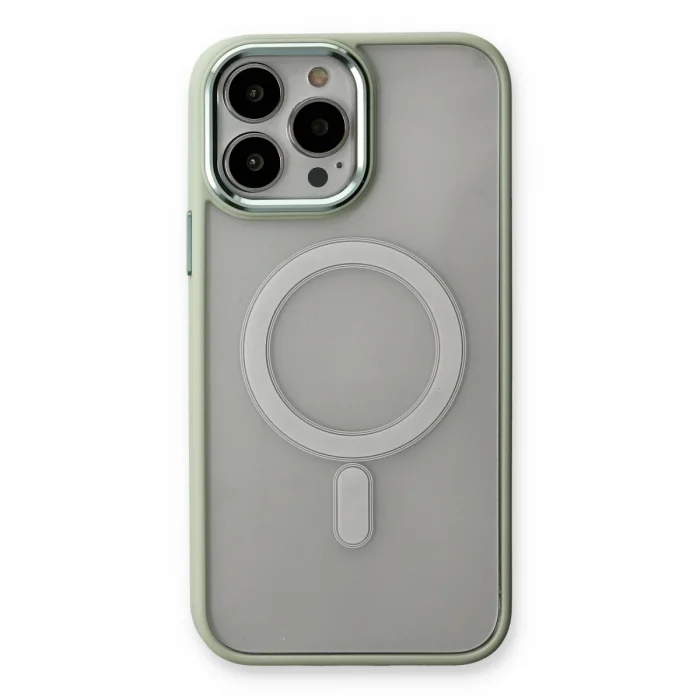 BUĞZ İphone 14 Pro Max Kılıf Room Magneticsafe Silikon - Su Yeşili