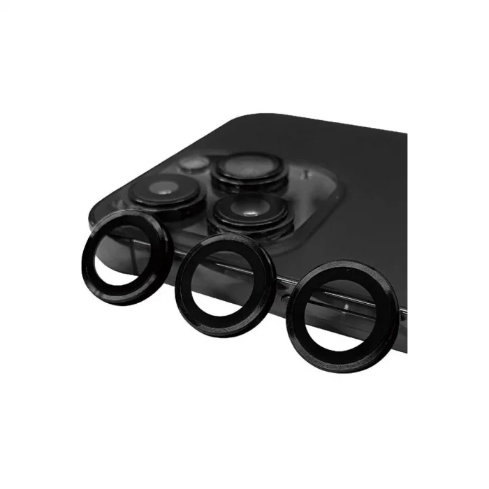 BUĞZ İphone 14 Pro Max Raze Metal Kamera Lens - Siyah