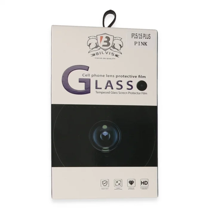 BUĞZ İphone 15 Bilvis Titan Kamera Lens - Pembe