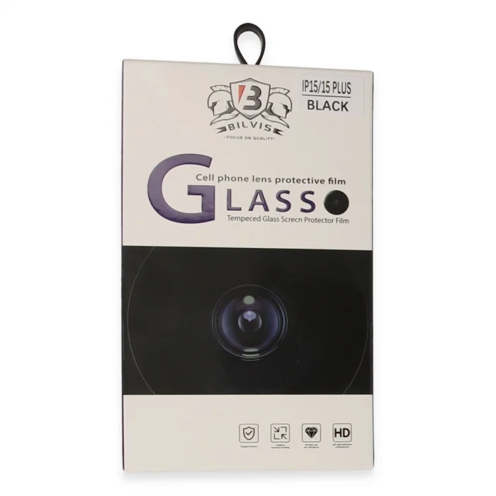 BUĞZ İphone 15 Bilvis Titan Kamera Lens - Siyah