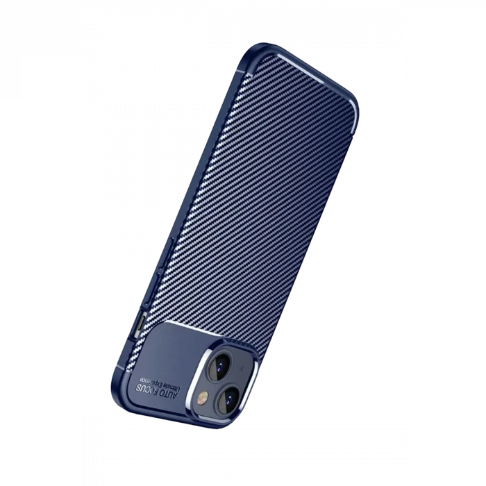 BUĞZ İphone 15 Kılıf Auto Focus Karbon Kapak - Lacivert
