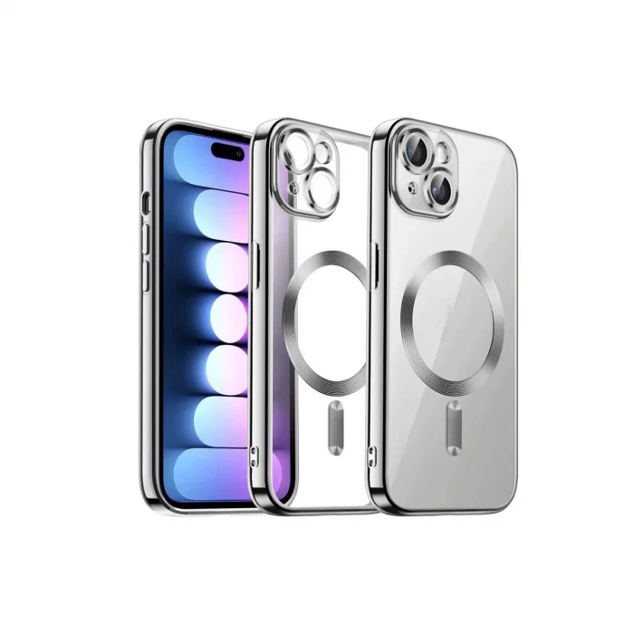 BUĞZ İphone 15 Kılıf Kross Magneticsafe Kapak - Titan Gri