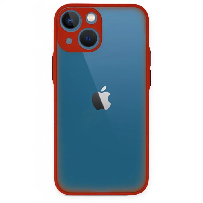 BUĞZ İphone 15 Kılıf Montreal Silikon Kapak - Kırmızı