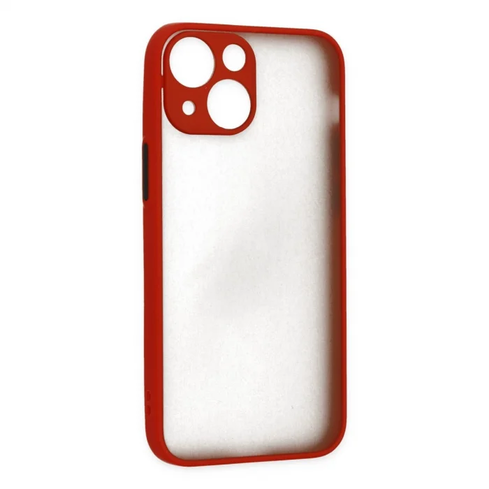 BUĞZ İphone 15 Kılıf Montreal Silikon Kapak - Kırmızı