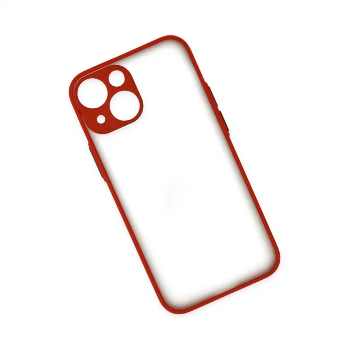BUĞZ İphone 15 Kılıf Montreal Silikon Kapak - Kırmızı