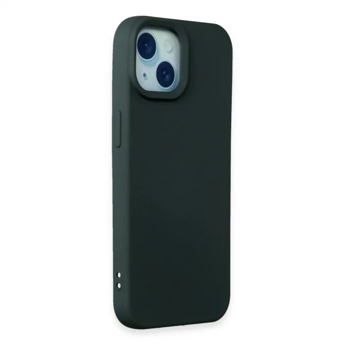 BUĞZ İphone 15 Kılıf Nano İçi Kadife Silikon - Koyu Yeşil