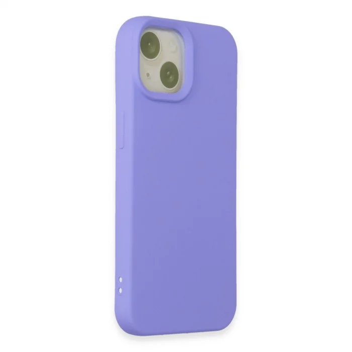 BUĞZ İphone 15 Kılıf Nano İçi Kadife Silikon - Lila