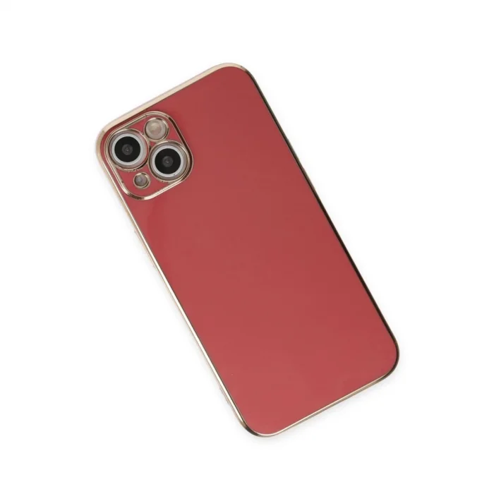 BUĞZ İphone 15 Kılıf Volet Silikon - Kırmızı